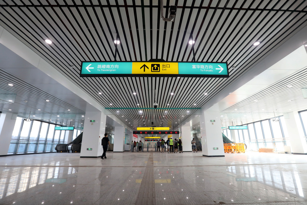 ▲8月22日，重庆轨道交通十八号线跳蹬车站一角，将与江（江津）跳（跳蹬）线实现换乘。 罗斌 摄/视觉重庆（资料图）