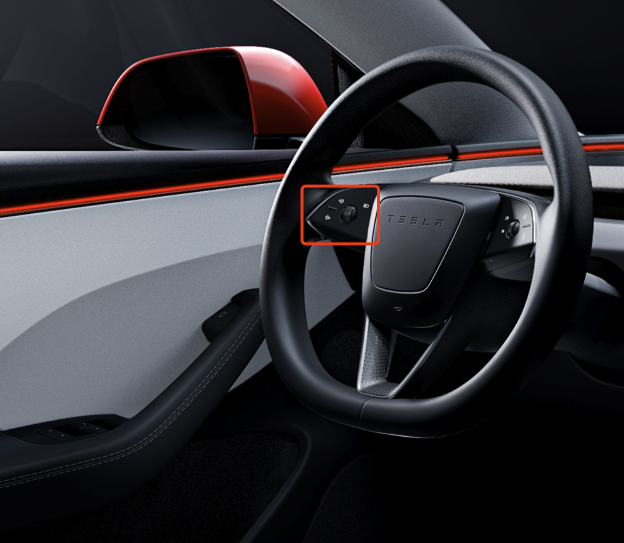 新Model 3取消了转向灯拨杆,改用按键