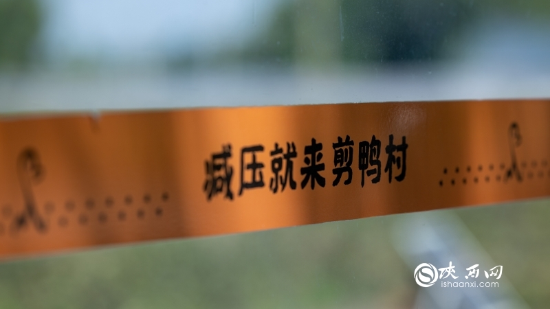 减压就来剪鸭村 标语