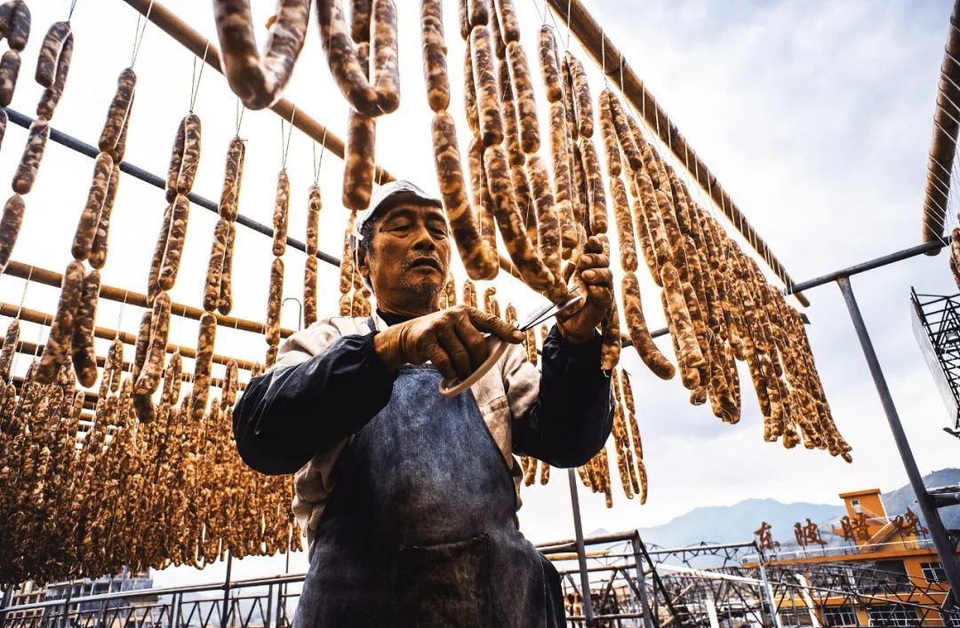 獨具特色的東陂鎮(zhèn)臘味。圖/視覺中國