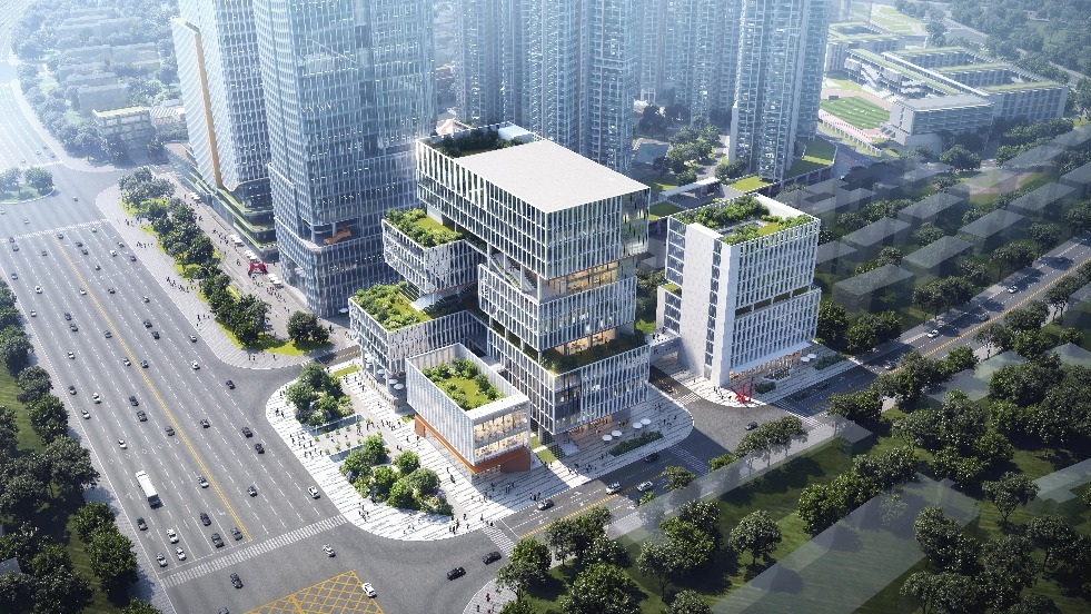 洋杞坑村商住更新单元社区中心效果图