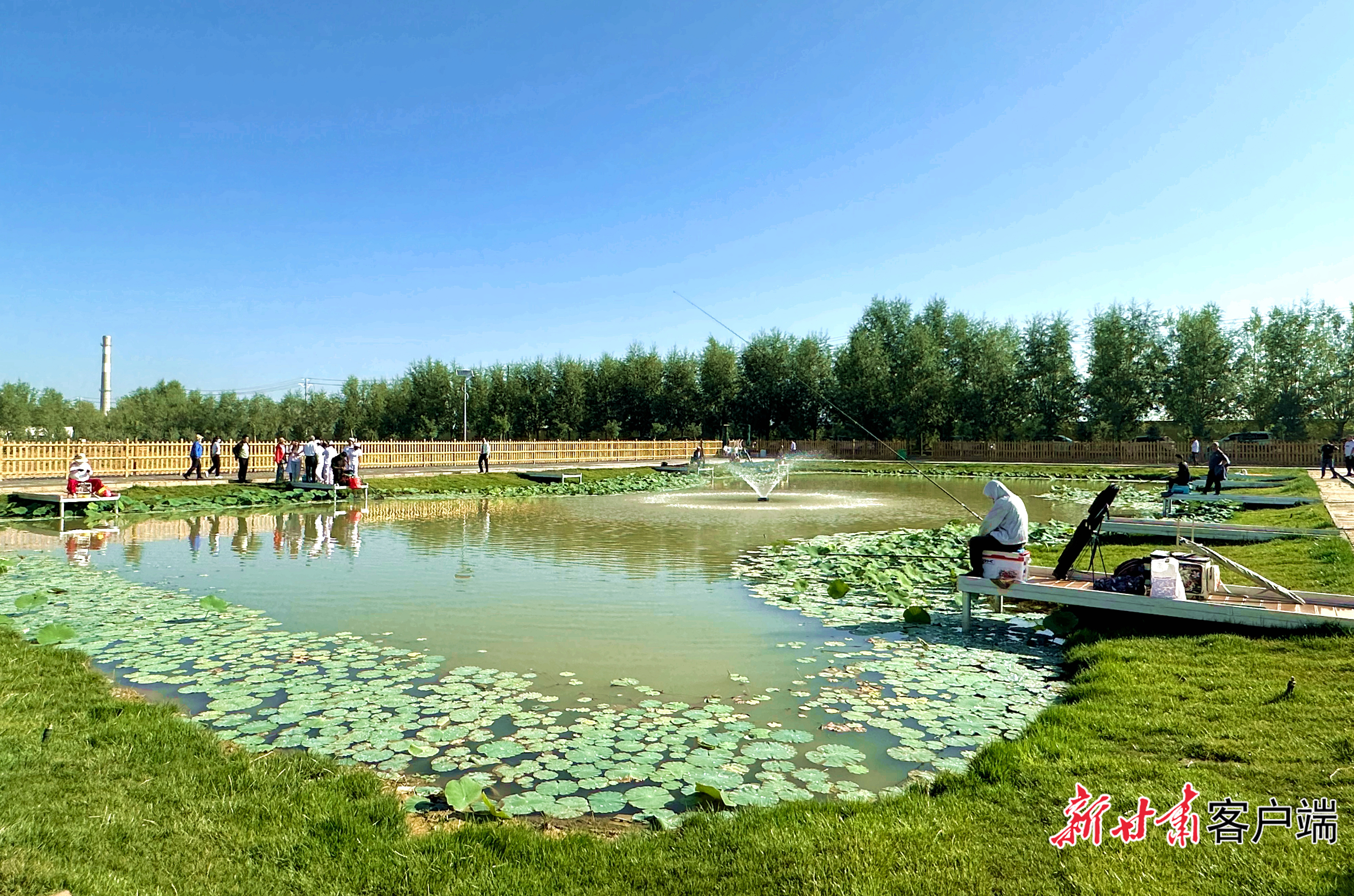 东篱田园治疗区垂钓区 新甘肃·甘肃日报记者 金奉乾 摄