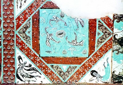 ②北魏游泳图壁画