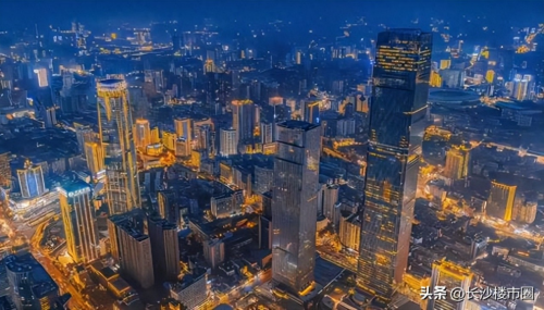 长沙城市夜景，图源星城天际线