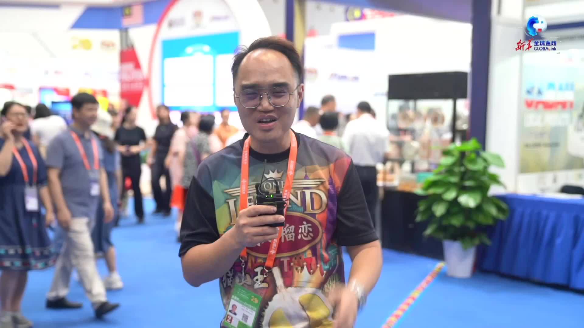 全球连线｜东盟展商看东博：榴莲制品受热捧，马来西亚展馆人气旺