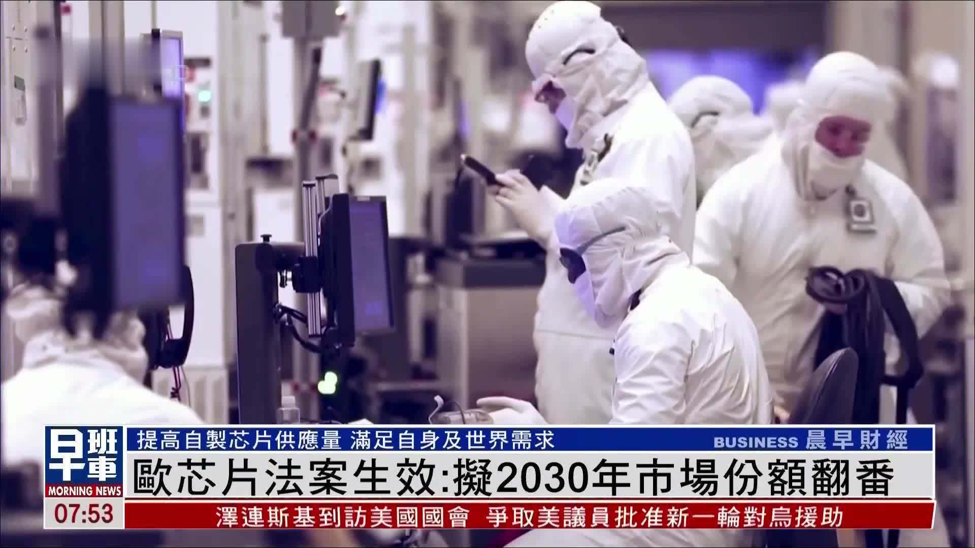 欧洲芯片法案生效 拟2030年市场份额翻番