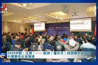 2023中国（江西）——欧洲（爱尔兰）经贸推介会举行 叶建春作主旨演讲