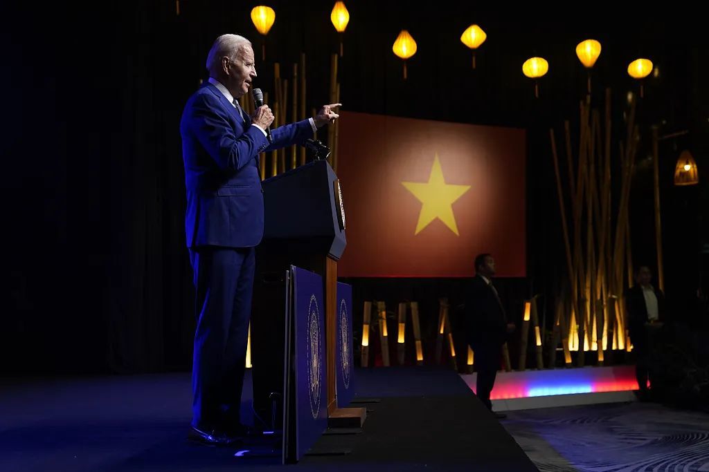 9月10日，正在访问越南的美国总统拜登，资料图片