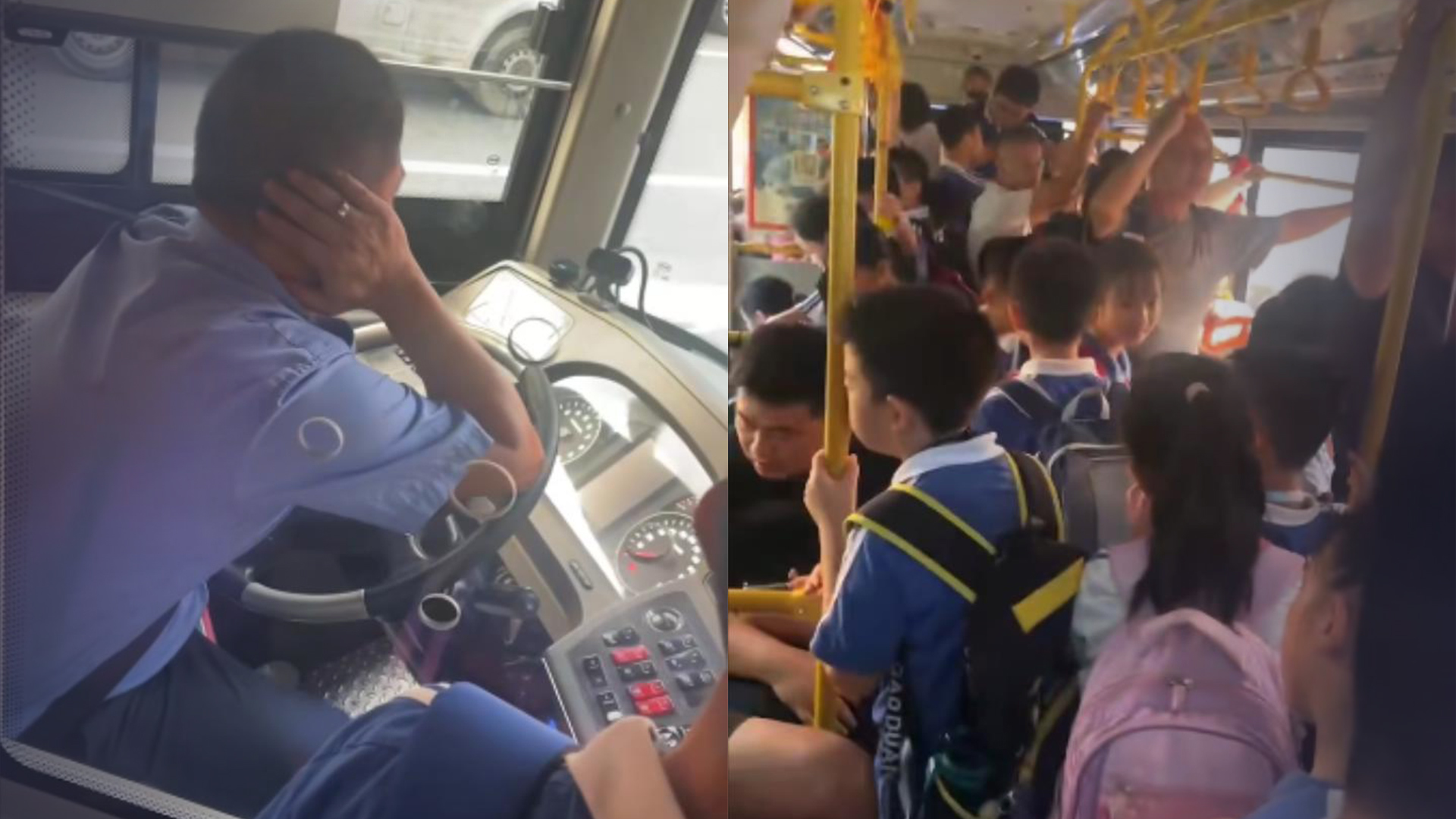当公交车司机遇上放学的小学生，网友：这都是祖国的喇叭花～