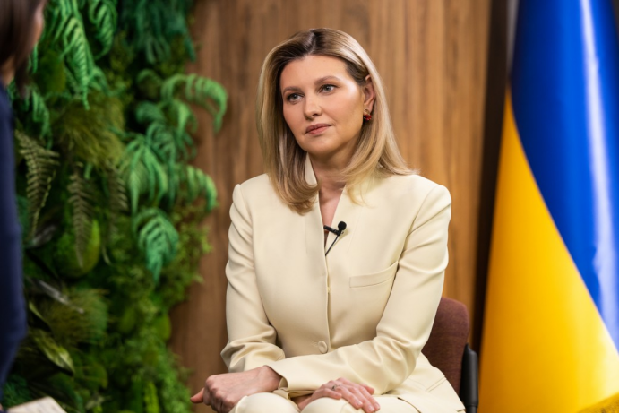 乌克兰“第一夫人”叶莲娜·泽连斯卡娅 资料图 图源：乌克兰政府网站