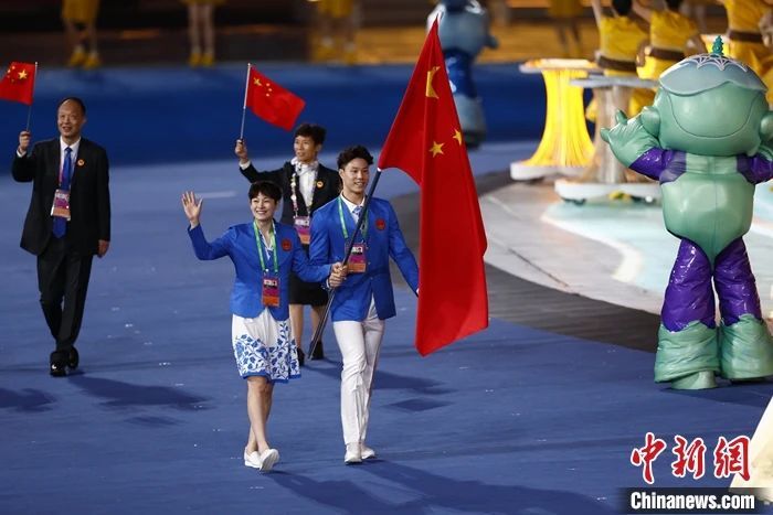9月23日，杭州第19届亚运会开幕式在浙江杭州奥体中心体育场举行。中新社记者富田 摄