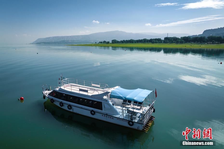 航拍视角下的甘肃临夏州临夏县莲花古渡景区 梁子健 摄