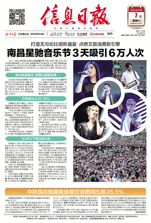 演出阵容豪华、话题登上热榜 南昌星驰音乐节3天吸引6万人次