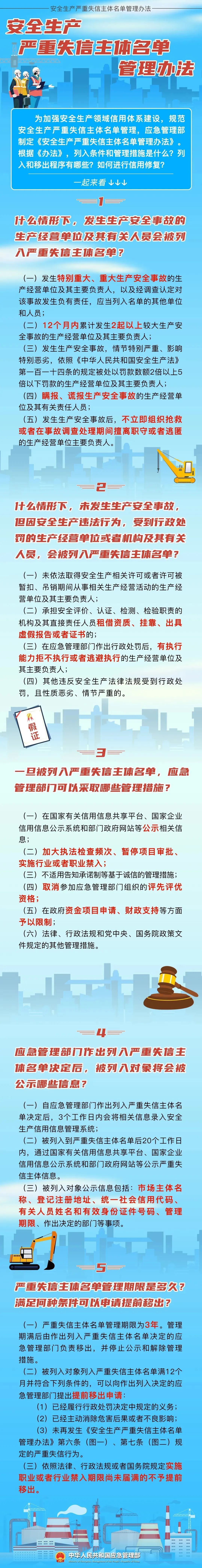 10月1日起安全生產嚴重失信主體名單管理辦法施行