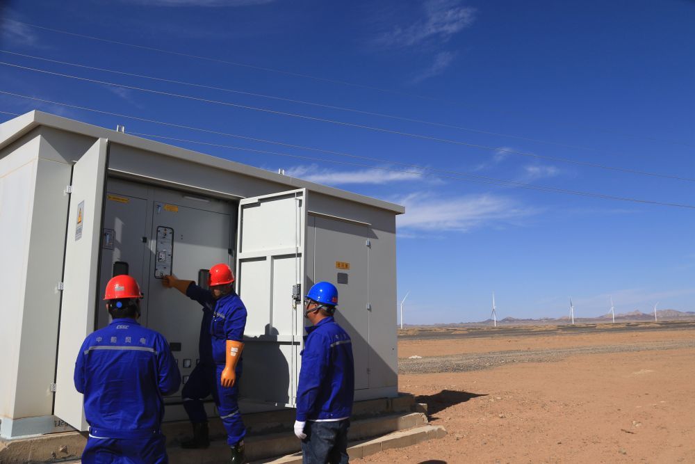 省敦煌市北湖风电基地海装红柳风电场110千伏升压站巡检设备运行情况