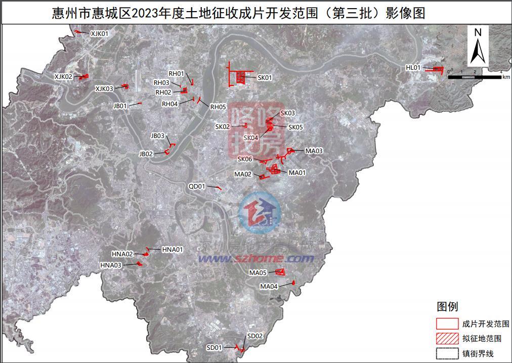 超261公顷，惠州9年夜片区拟征地成片开发！触及江北、小金口...