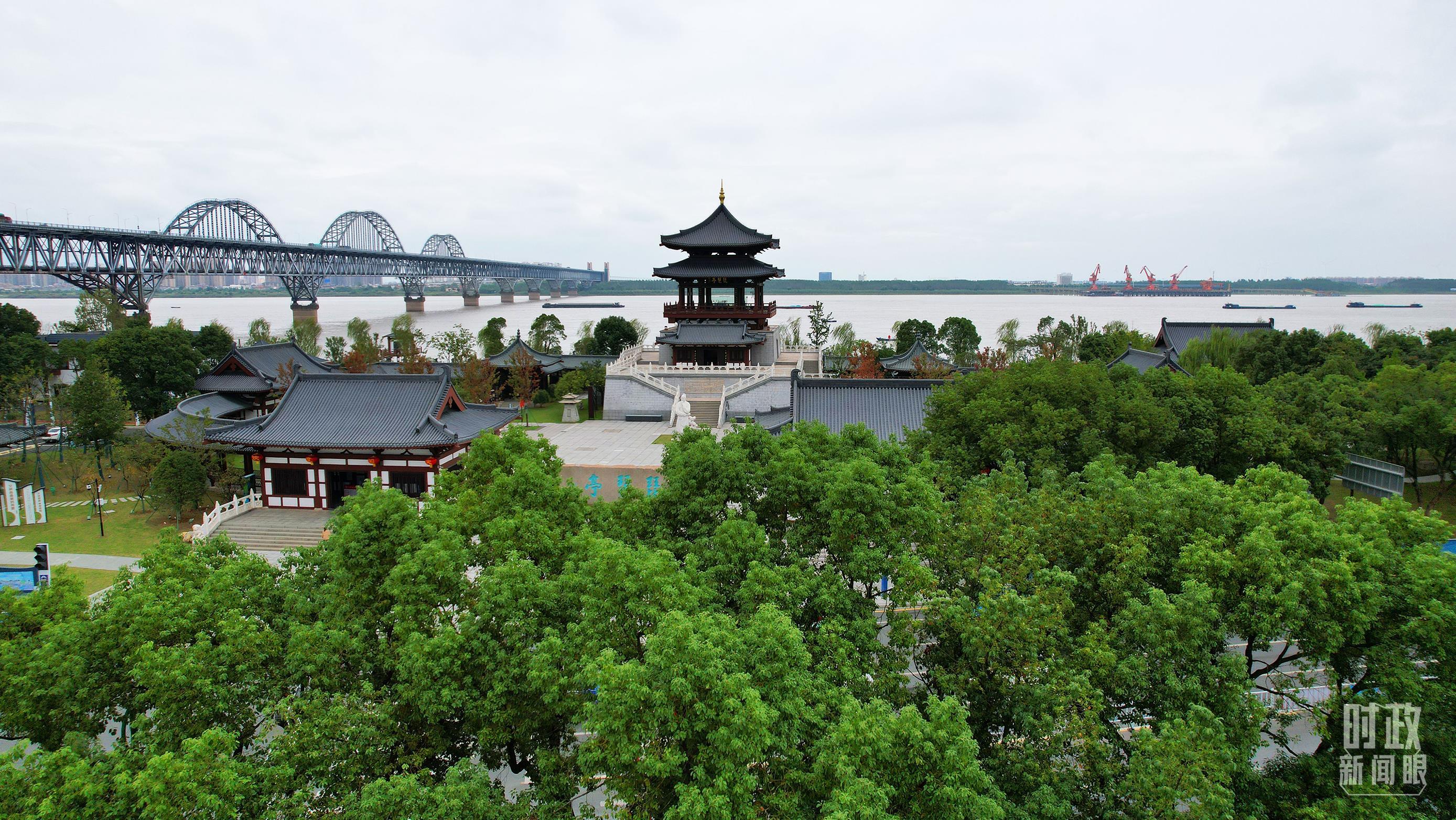 △長江文化公園九江城區段。（總臺央視記者范凱拍攝）