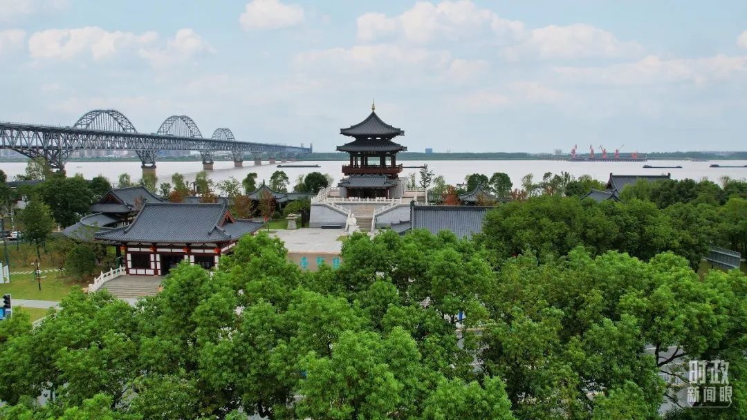 △長江國家文化公園九江城區段。（總臺記者劉陽拍攝）