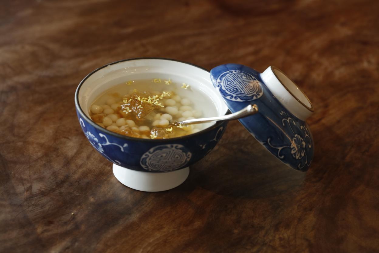 桂花糖水鸡头米