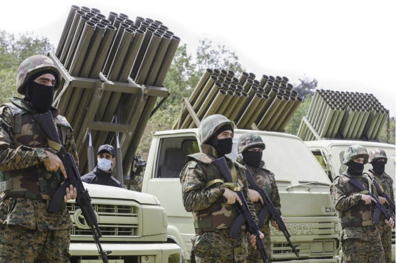 2023年5月，黎巴嫩真主党在演习中展示其多管火箭炮。