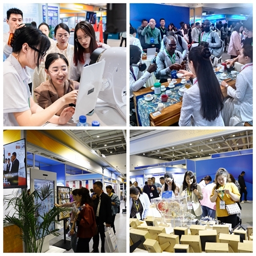 青岛职业技术学院展区吸引众多参观者