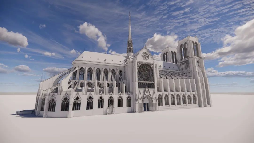 巴黎圣母院几何三维建模