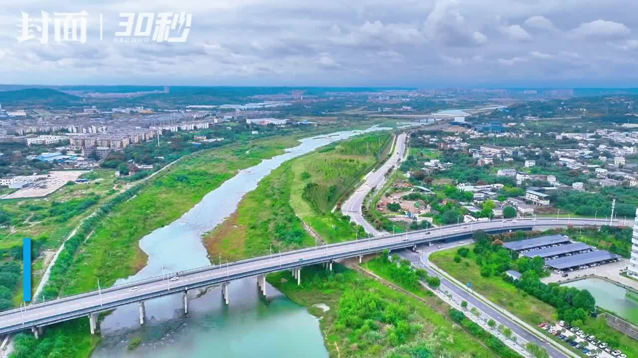 航拍科技城⑤丨绵阳科技城绵盛路主车道通车 永兴镇到八家堰只要5分钟