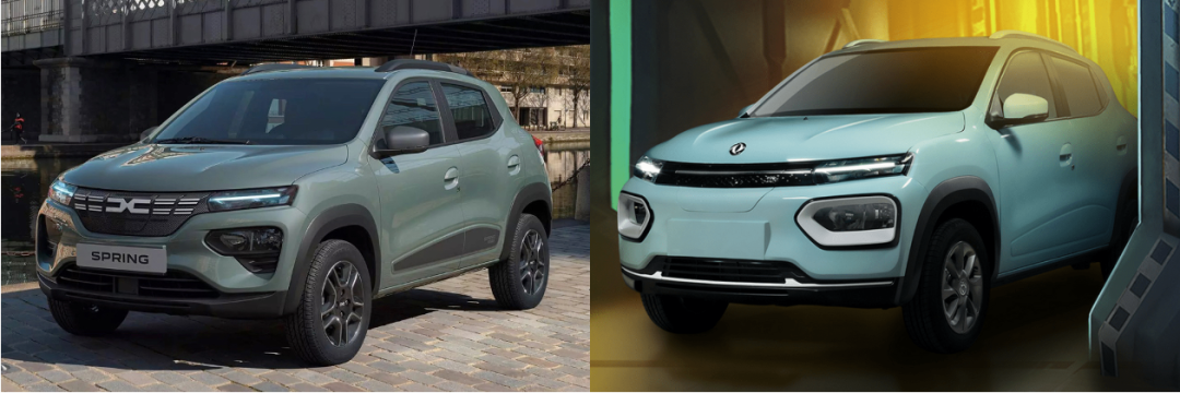 图左为Dacia Spring,图右为东风纳米BOX