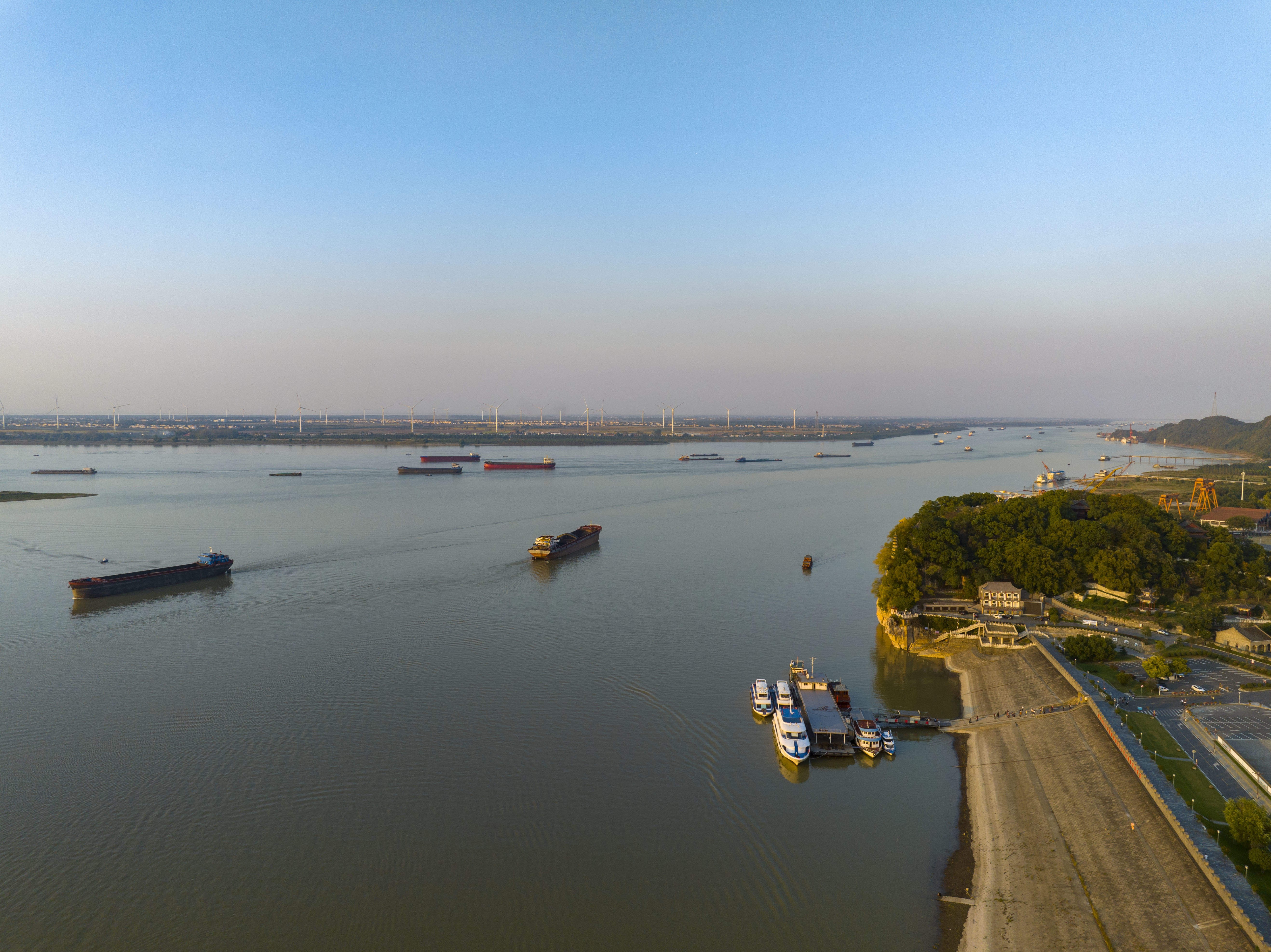 九江湖口县:长江岸线景如画(图)