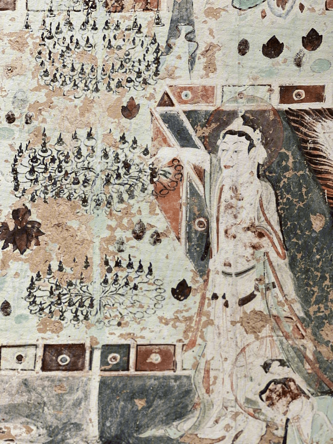 ▲北壁东侧的菩萨点灯图 图源网络