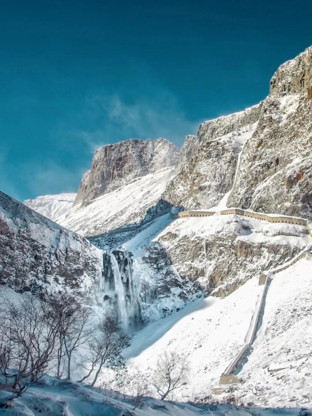 长白山雪景手机壁纸图片