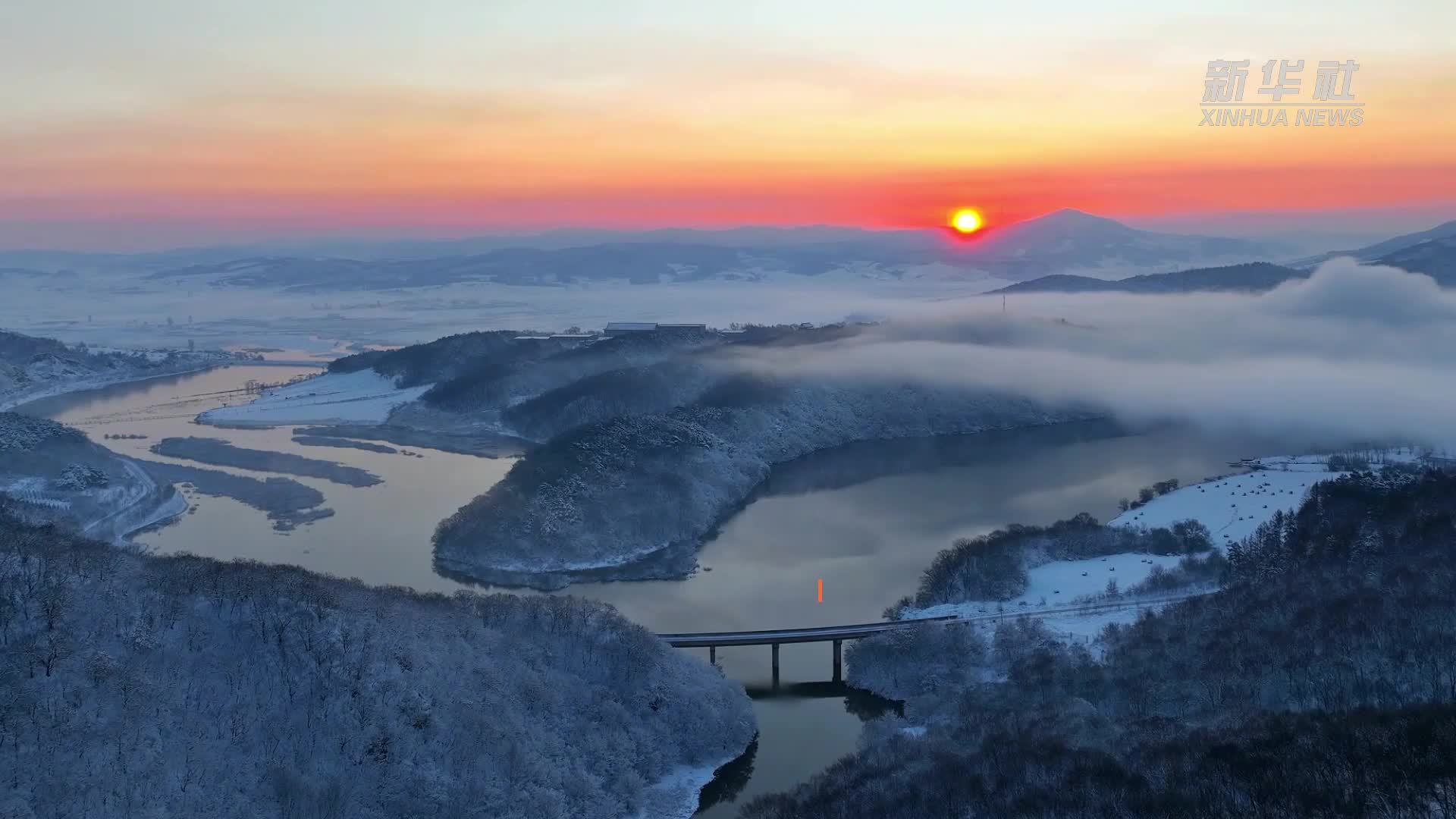 吉林四平北国风光银装素裹