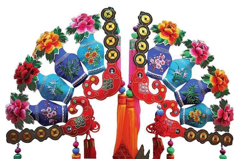 《四季平安》绣件 魏锋征