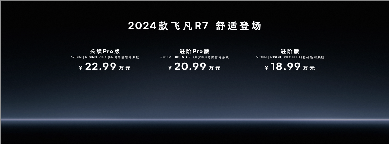 2023广州车展：2024款飞凡R7和飞凡F7都市版正式上市