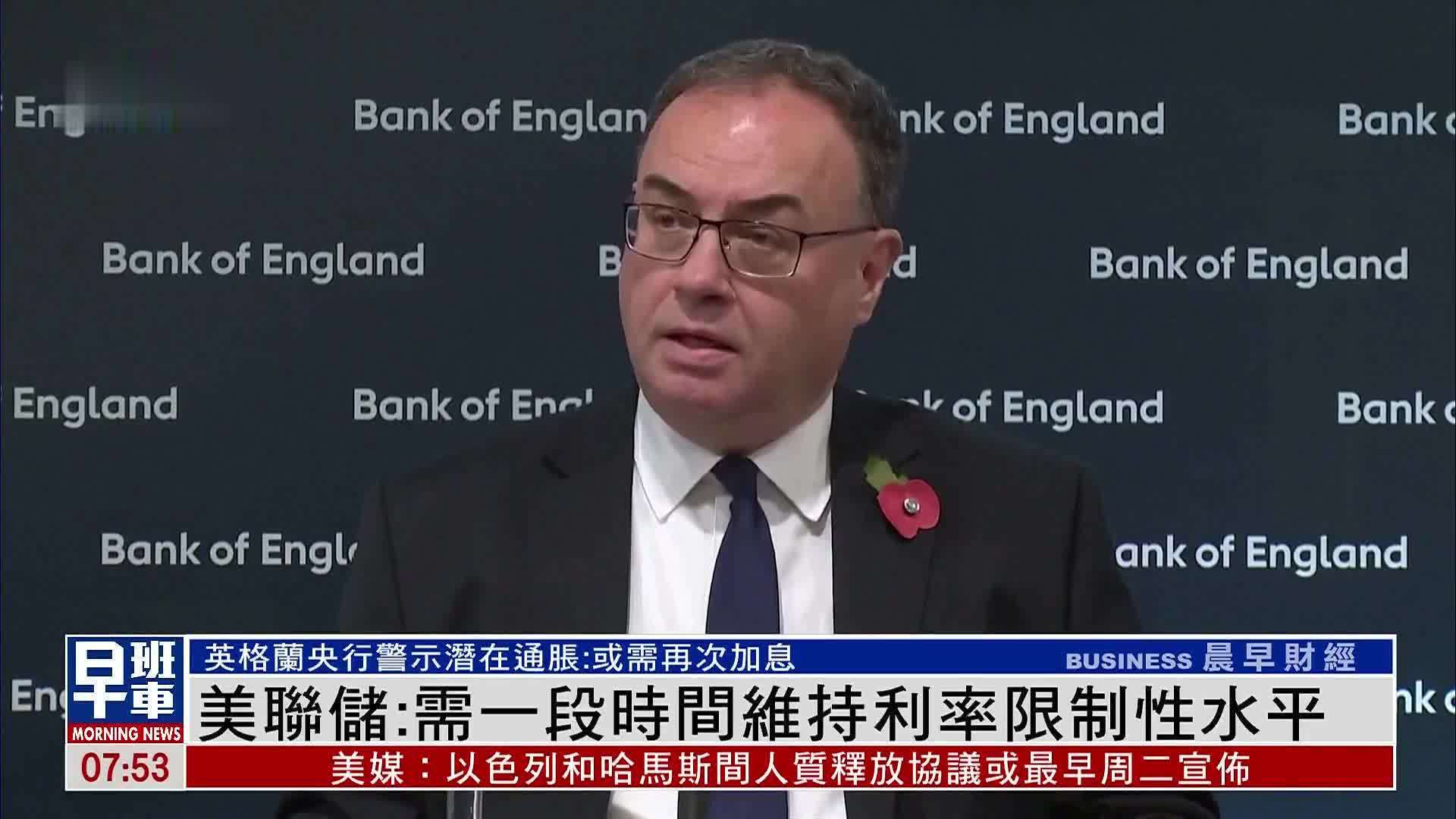 美联储：需一段时间维持利率限制性水平