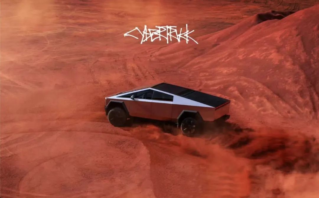 ▲Cybertruck沙漠行驶