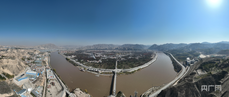 皋兰县什川镇航拍图(央广网发 皋兰县融媒体中心供图)