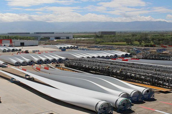 甘肃重通成飞新材料有限公司已生产完成的风电叶片场景