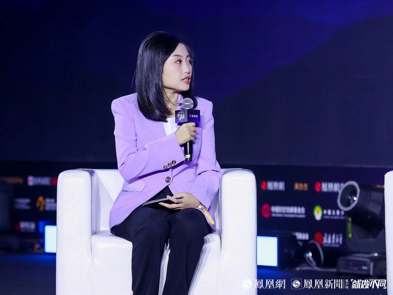 图:凤凰卫视记者刘君竹主持圆桌论坛