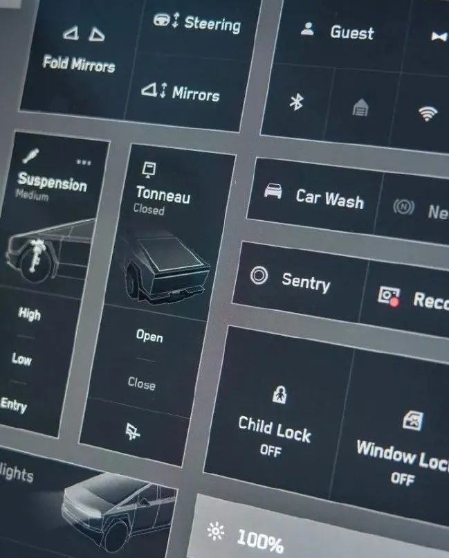 ▲Cybertruck车机界面