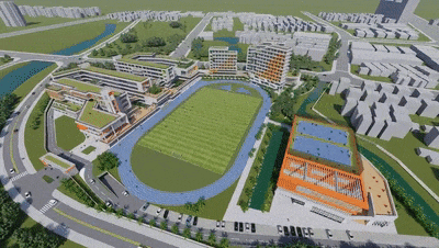 石门怡海学校（拟定名）效果图。