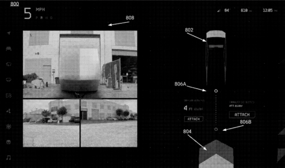 ▲Cybertruck拖车摄像头示意图