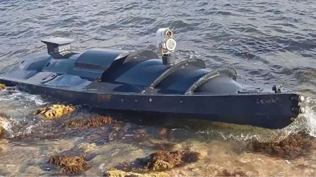 俄捕获新型乌军自杀式无人艇 可装320公斤炸药奔袭600公里