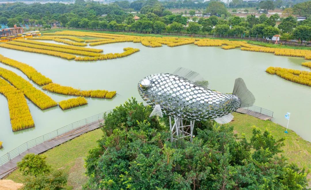 南海大地艺术节渔耕粤韵艺术分区。