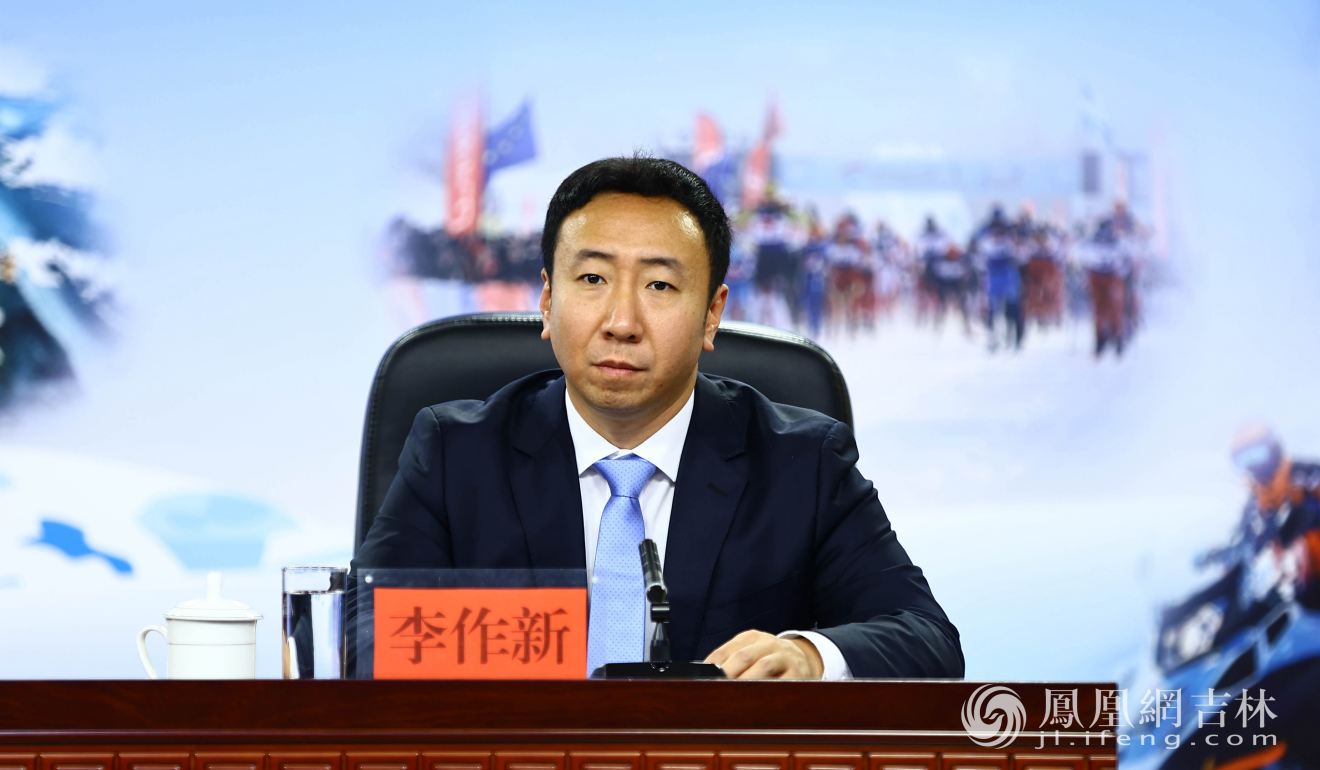 长春市商务局副局长李作新介绍商贸促销费情况。凤凰网吉林 王振东/摄