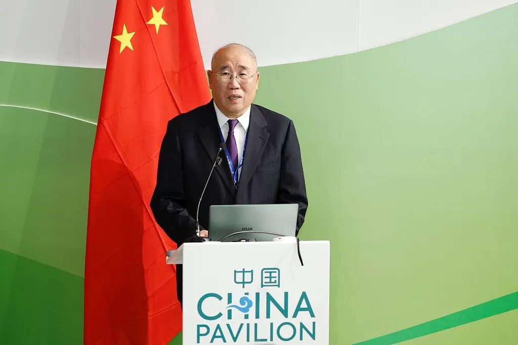 ▎当地时间2023年11月30日,中国气候变化事务特使解振华在COP28中国角开幕式暨“生态文明与美丽中国实践”边会上发表讲话。