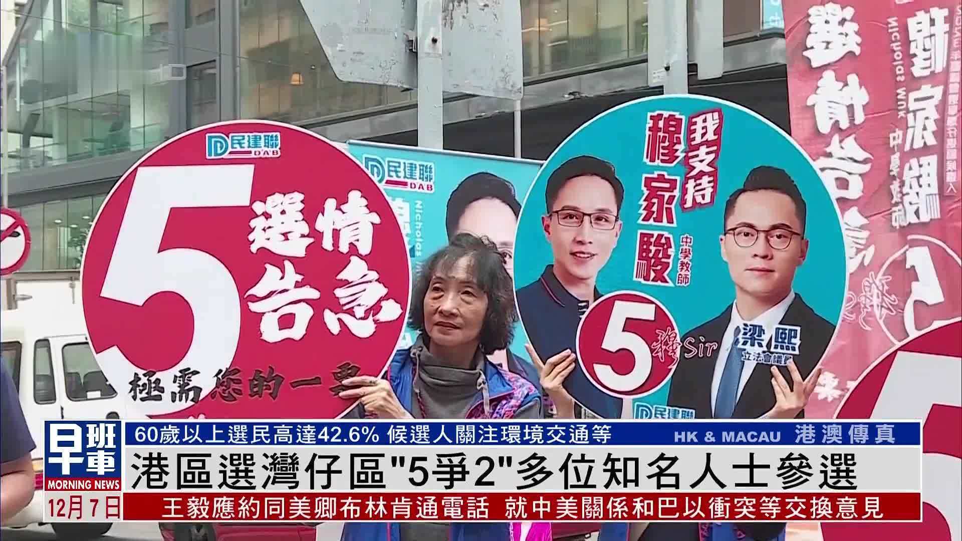 香港区议会选举 湾仔区“5争2”多位知名人士参选
