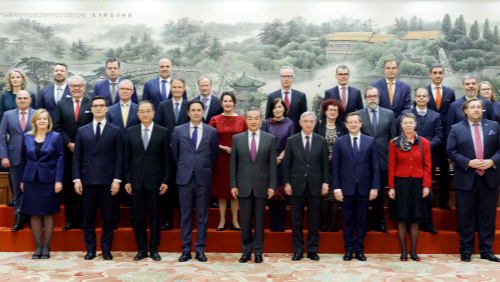 王毅集体会见欧盟及成员国驻华使节