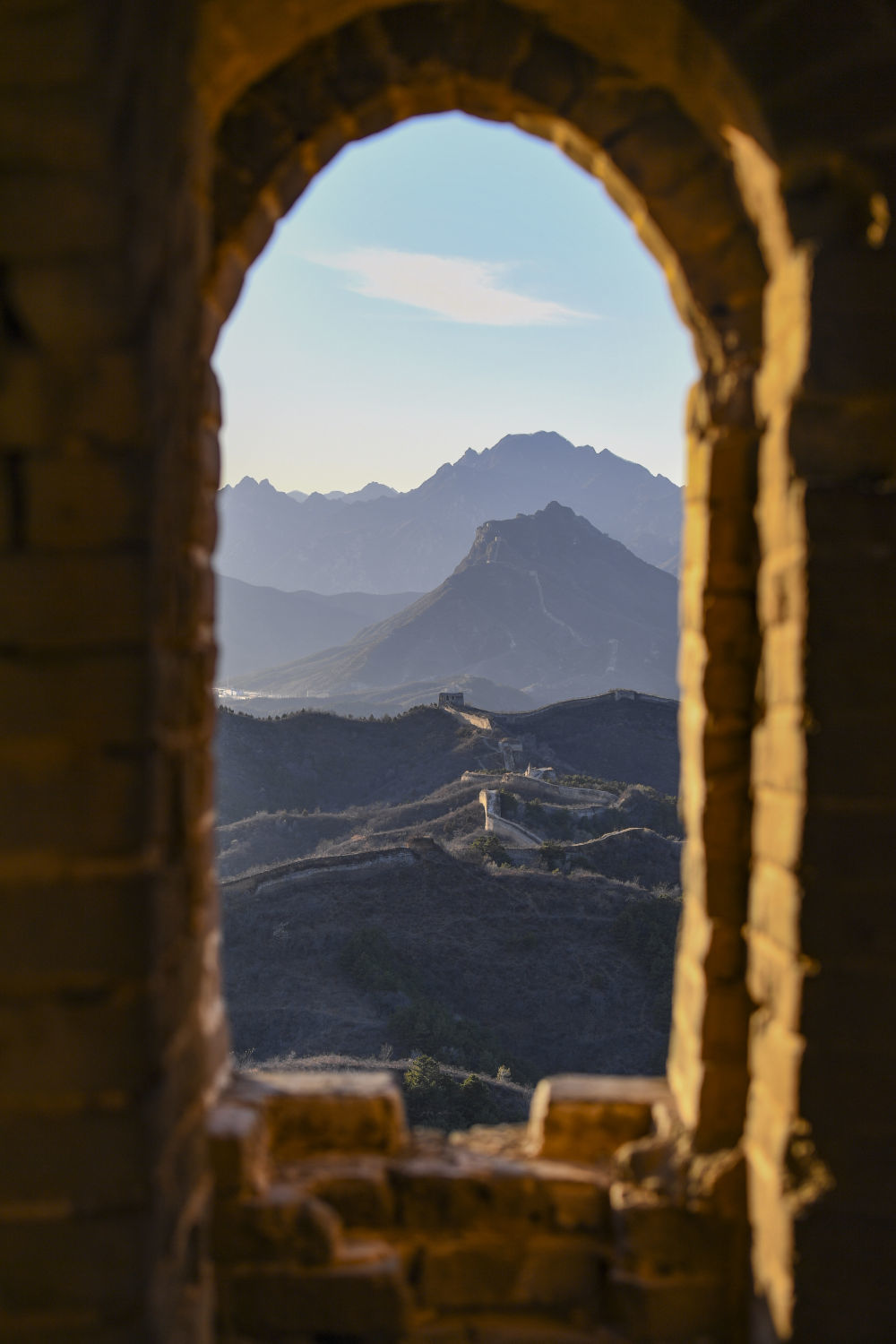 ↑ 这是11月14日拍摄的位于北京密云的古北口长城　新华社记者　陈钟昊　摄