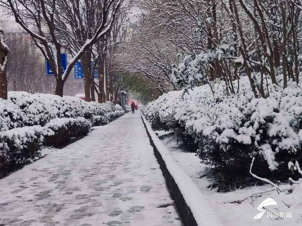 济南等7市出现中到大雪局部暴雪 烟台北部局部仍有暴雪